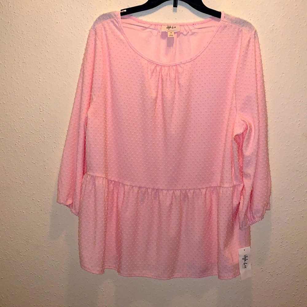 Style co pink blouse